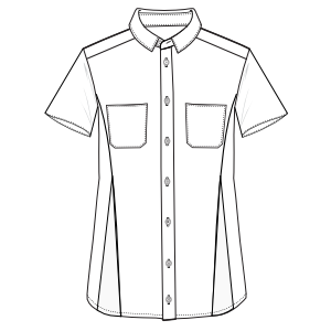 Moldes de confeccion para HOMBRES Camisas Camisa MC 3030